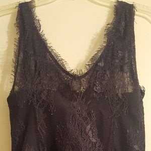 Navy blue delicate lace